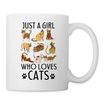 juste fille qui aime les chats - Mug blanc - blanc - Droite