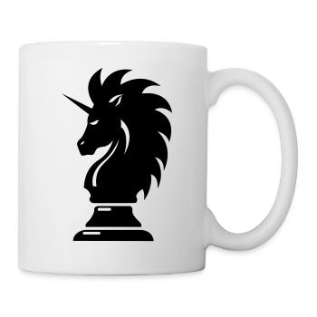 Springer Schach Pferd Einhorn - Tasse - Weiß - Rechts
