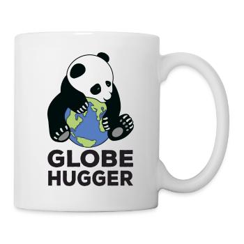 Globe Hugger Panda Hugging Planet Earth Save Nature - Mug blanc - blanc - Droite