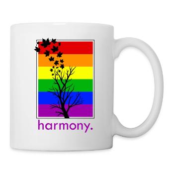 Ein Leben in Harmonie - Tasse - Weiß - Rechts