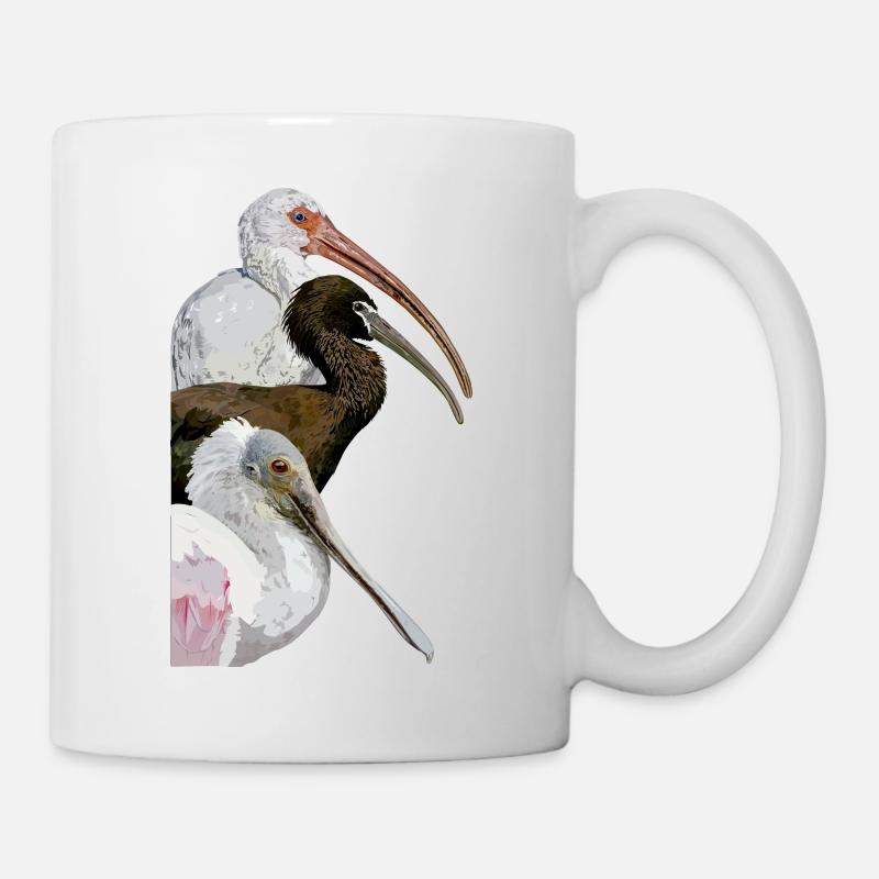 Ibis und Spachtel - Tasse - Weiß
