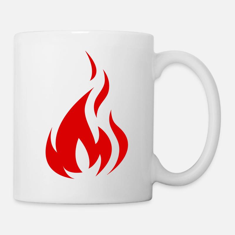 Flame Red - Tasse - Weiß