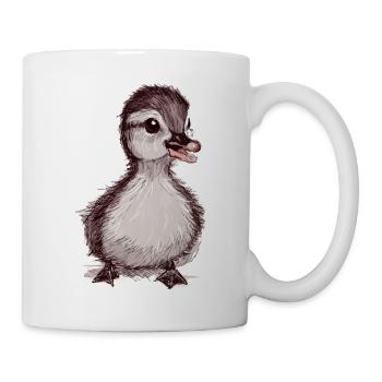 Bébé Canard Croquis Mignons Petit Canard Poussin - Mug blanc - blanc - Droite
