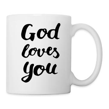 God loves you - Mug - white - Right