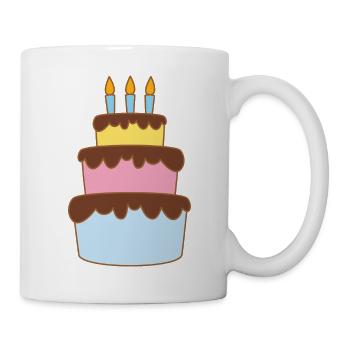 Birthday cake - Mug - white - Right