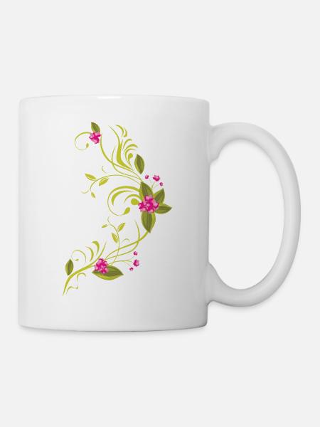 Blühender Zweig - Tasse - Weiß