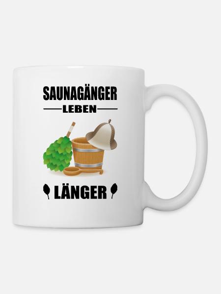 Sauna Bad Spa Wellness Dampfbad Geschenk Idee - Tasse - Weiß