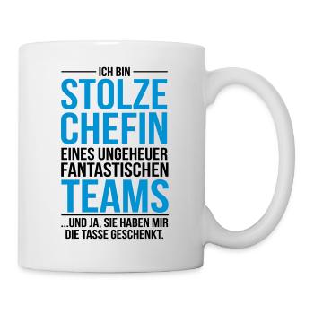 Stolze Chefin eines fantastischen Teams - Tasse - Tasse - Weiß - Rechts
