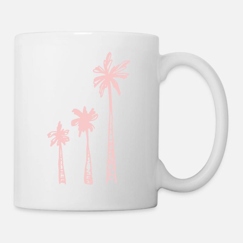 Pink Palms - Tasse - Weiß