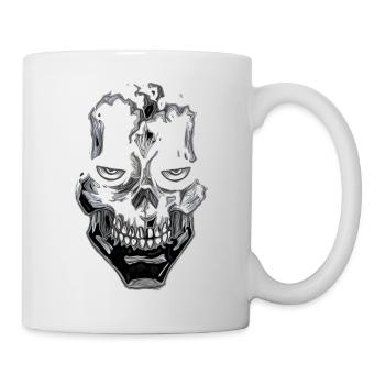 New Bad Skull der Besondere Totenkopf - Tasse - Weiß - Rechts