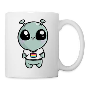 Cute Alien UFO Pansexual Pan Flag Flag LGBTQ - Mug - white - Right