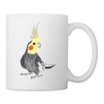 Nymphensittich / Cockatiel I - Tasse - Weiß - Rechts