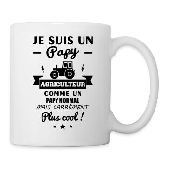 Papy agriculteur,fête des grands-pères,agriculture - Mug blanc - blanc - Droite