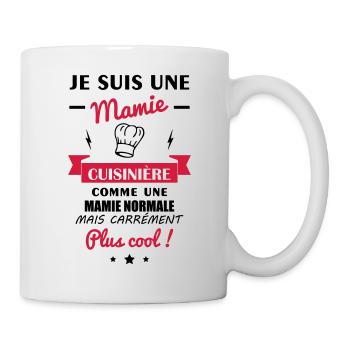 Mamie cuisinière, grand-mère, cadeau, cuisine - Mug blanc - blanc - Droite