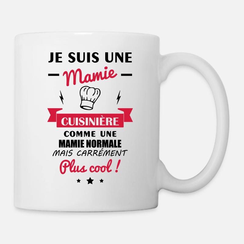 Mamie cuisinière, grand-mère, cadeau, cuisine - Mug blanc - blanc