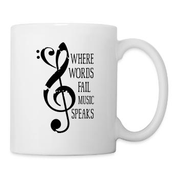 I love Music - Tasse - Weiß - Rechts