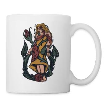 Déesse de la rose vintage - Mug blanc - blanc - Droite