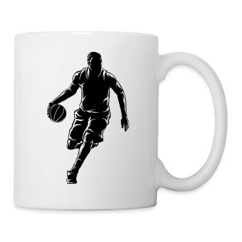 Sport Basketball Dribbling - Tasse - Weiß - Rechts