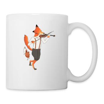 Der Fuchs geigt auf. Gefolgt von seinen Fans. - Tasse - Weiß - Rechts