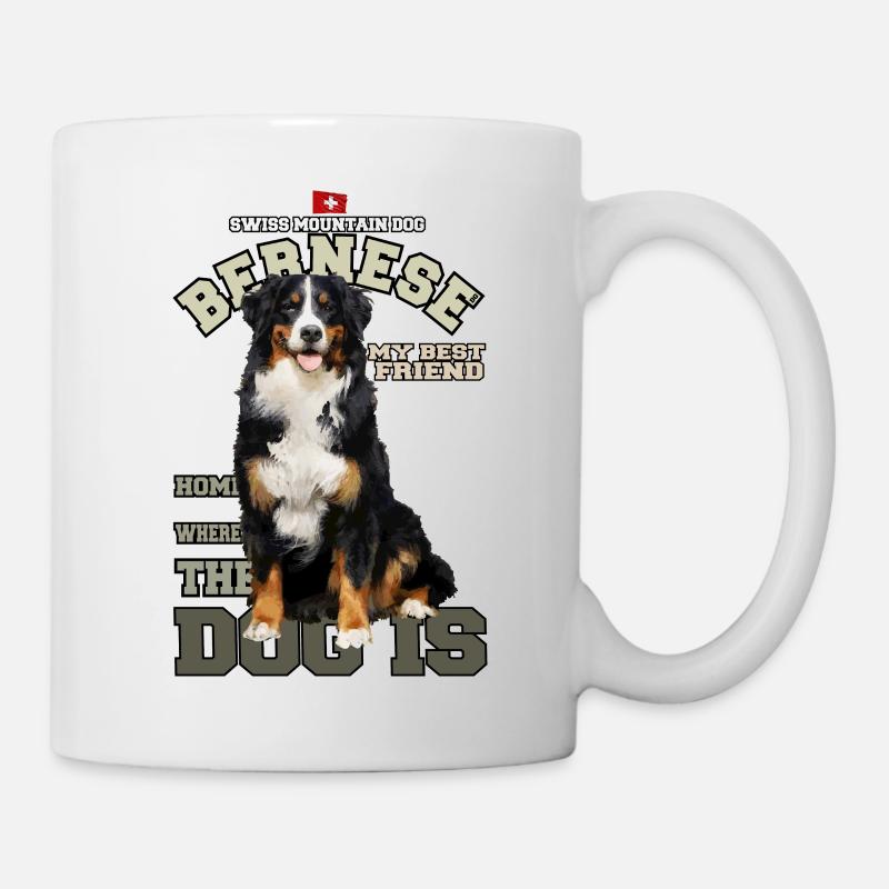 Bernese Mountain Dog - Swiss Mountain Dog - Mug blanc - blanc