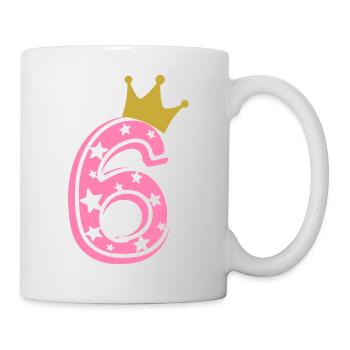 6 Krone 6th birthday 6 years - Mug - white - Right