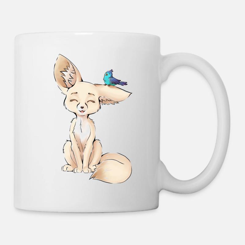 Desert Fox | Fennek and Vogel | Fox - Mug - white