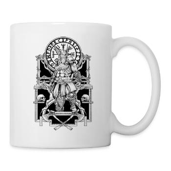 odin, thor, walhalla, valhalla, marteau, hache, - Mug blanc - blanc - Droite