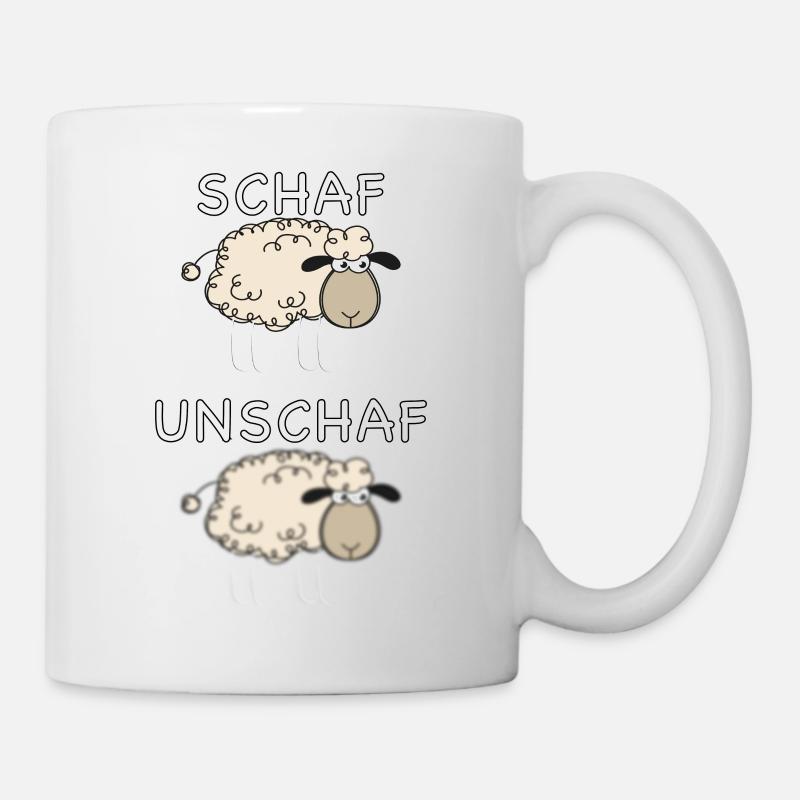 Schaf - UnSchaf - lustiger Spruch mit Schafen - Tasse - Weiß