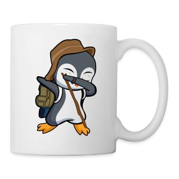 dab dabbing pinguin campen einhorn königspinguin - Tasse - Weiß - Rechts