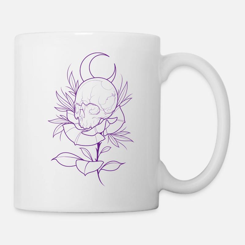 CRÂNE ROSE! - Mug blanc - blanc