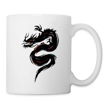 Stammesdrache - Tasse - Weiß - Rechts