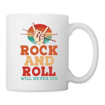 Rock and Roll will never Die - Mug - white - Right