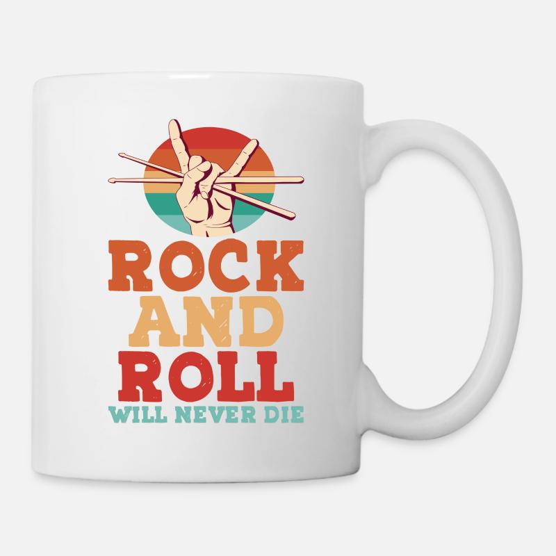 Rock and Roll will never Die - Tasse - Weiß