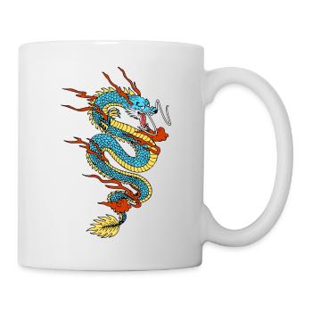 Chinesischer Drache - Tasse - Weiß - Rechts