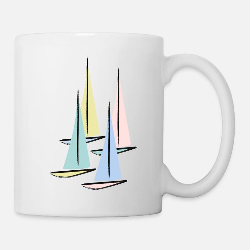 Sailboats - Mug - white