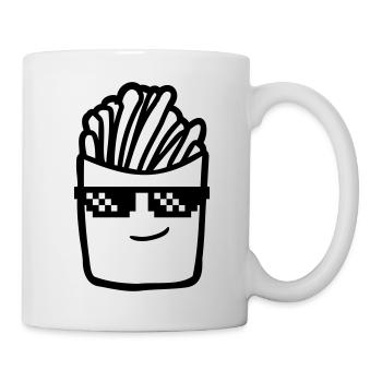 Sonnenbrille Pommes Frites - Tasse - Weiß - Rechts