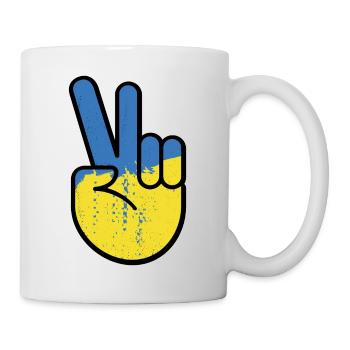 Paix et solidarité avec l’Ukraine - Mug blanc - blanc - Droite