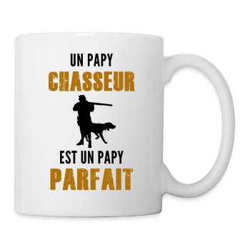 papy chasseur - papy parfait - humour papy chasse - Mug blanc - blanc - Droite