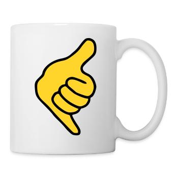 Emoji Cool Skizze Farbe - Tasse - Weiß - Rechts