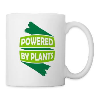 Propulsé par des plantes - Mug blanc - blanc - Droite