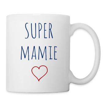 SUPER MAMIE - COEUR - Mug blanc - blanc - Droite