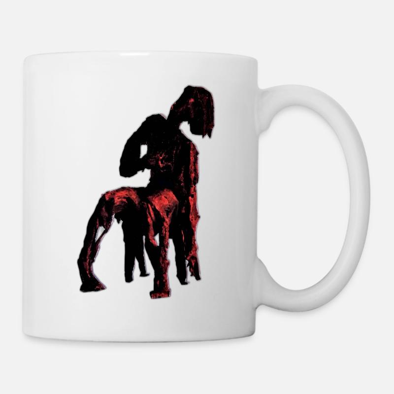 Gruselige Skulptur - Tasse - Weiß