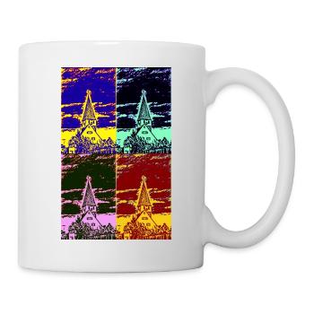 Die Kirche im Dorf - Tasse - Weiß - Rechts