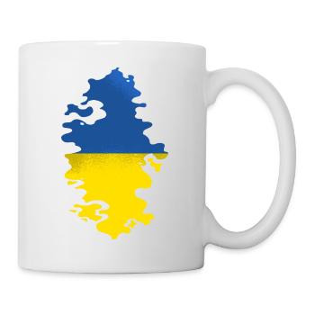 Drapeau de l’Ukraine Vintage Drapeau ukrainien d’occasion Look - Mug blanc - blanc - Droite