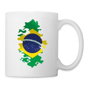 Brazil Flag Brazilian Flag South America - Mug - white - Right