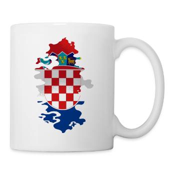 Croatie Drapeau Adriatique Zagreb Drapeau croate - Mug blanc - blanc - Droite