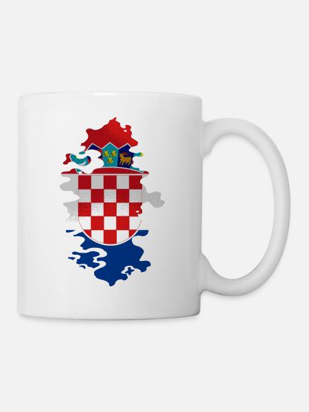 Kroatien Flagge Adria Zagreb Kroatische Fahne - Tasse - Weiß
