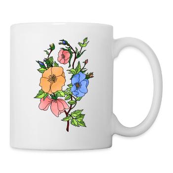 Fleur - Mug blanc - blanc - Droite