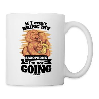 Si je ne peux pas apporter mon saxophone, je n’y vais pas - Mug blanc - blanc - Droite