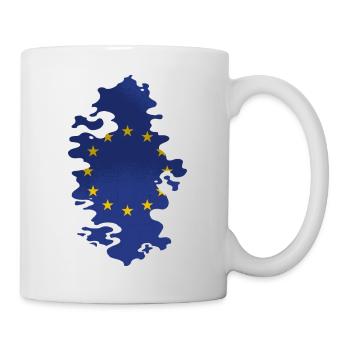 Drapeau de l’Europe EU Euro Drapeau européen - Mug blanc - blanc - Droite